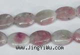 CTO203 15.5 inches 10*14mm oval pink tourmaline gemstone beads