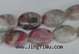 CTO204 15.5 inches 12*16mm oval pink tourmaline gemstone beads