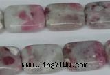 CTO212 15.5 inches 15*20mm rectangle pink tourmaline gemstone beads