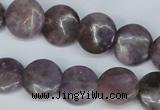 CTO222 15.5 inches 10mm flat round tourmaline gemstone beads