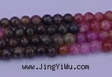 CTO620 15.5 inches 4mm round tourmaline gemstone beads wholesale