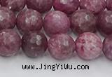 CTO659 15.5 inches 10mm faceted round Chinese tourmaline beads