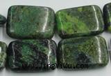 CTP11 15.5 inches 18*25mm rectangle yellow green pine gemstone beads