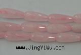 CTR01 15.5 inches 6*16mm faceted teardrop rose quartz beads