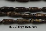 CTR05 15.5 inches 6*16mm faceted teardrop bronzite gemstone beads