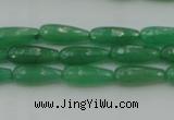 CTR07 15.5 inches 6*16mm faceted teardrop green aventurine beads