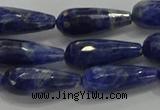 CTR112 15.5 inches 8*20mm faceted teardrop sodalite beads