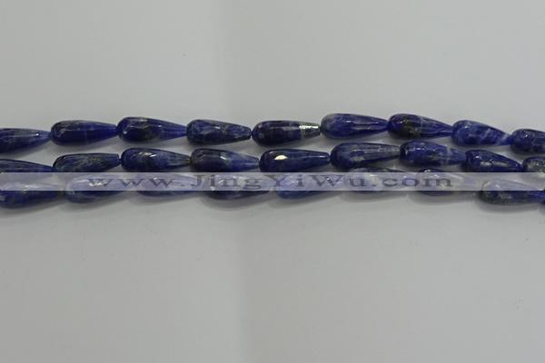 CTR112 15.5 inches 8*20mm faceted teardrop sodalite beads