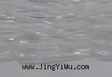 CTR130 15.5 inches 10*30mm faceted teardrop white crystal beads