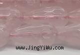 CTR159 15.5 inches 10*20mm faceted teardrop rose quartz beads
