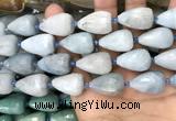 CTR355 15.5 inches 15*22mm faceted teardrop aquamarine beads