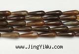 CTR452 15.5 inches 10*30mm faceted teardrop agate beads wholesale