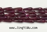 CTR453 15.5 inches 10*30mm faceted teardrop agate beads wholesale