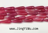 CTR455 15.5 inches 10*30mm faceted teardrop agate beads wholesale