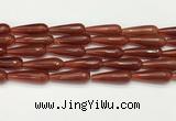CTR456 15.5 inches 10*30mm faceted teardrop agate beads wholesale