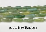 CTR460 15.5 inches 10*30mm faceted teardrop agate beads wholesale