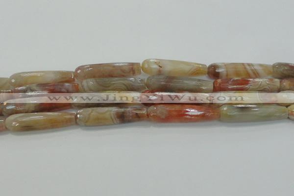 CTR63 15.5 inches 10*40mm faceted teardrop yellow agate beads