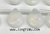 CTR674 Top drilled 10*14mm faceted briolette opalite beads wholesale