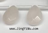 CTR690 Top drilled 12*16mm faceted briolette rose quartz beads