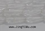 CTR70 15.5 inches 6*16mm faceted teardrop white crystal beads