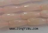 CTR84 15.5 inches 6*16mm faceted teardrop peach stone beads
