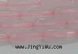 CTR91 15.5 inches 8*20mm faceted teardrop rose quartz beads