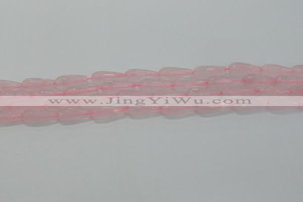 CTR91 15.5 inches 8*20mm faceted teardrop rose quartz beads
