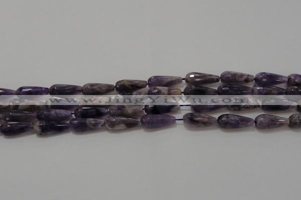 CTR94 15.5 inches 8*20mm faceted teardrop dogtooth amethyst beads