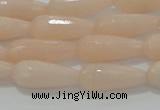 CTR96 15.5 inches 8*20mm faceted teardrop pink aventurine beads