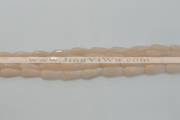 CTR96 15.5 inches 8*20mm faceted teardrop pink aventurine beads