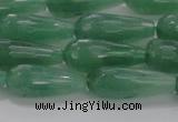 CTR97 15.5 inches 8*20mm faceted teardrop green aventurine beads