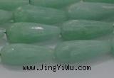 CTR98 15.5 inches 8*20mm faceted teardrop jade gemstone beads