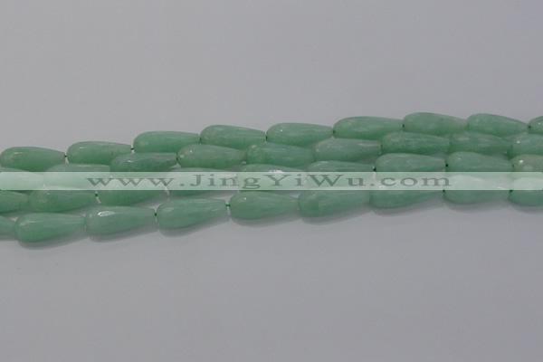 CTR98 15.5 inches 8*20mm faceted teardrop jade gemstone beads