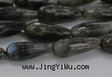 CTR99 15.5 inches 8*20mm faceted teardrop labradorite beads