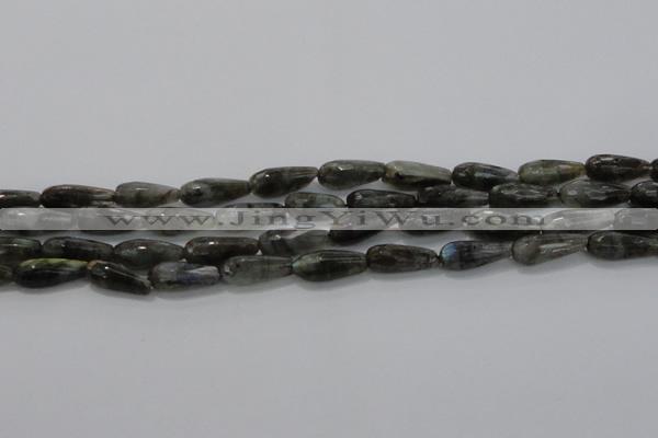 CTR99 15.5 inches 8*20mm faceted teardrop labradorite beads