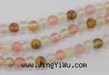 CTS01 15.5 inches 4mm round tigerskin glass beads wholesale