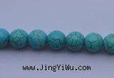 CTU04 15.5 inches 10mm round blue turquoise strand beads Wholesale