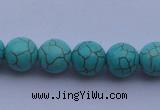 CTU08 15.5 inches 18mm round blue turquoise strand beads Wholesale