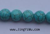 CTU10 15.5 inches 25mm round blue turquoise strand beads Wholesale