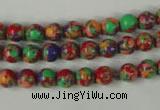 CTU1051 15.5 inches 6mm round synthetic turquoise beads wholesale