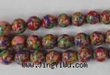 CTU1052 15.5 inches 8mm round synthetic turquoise beads wholesale