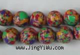 CTU1054 15.5 inches 12mm round synthetic turquoise beads wholesale