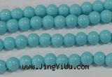 CTU1211 15.5 inches 6mm round synthetic turquoise beads
