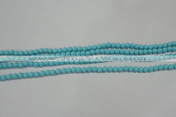 CTU1211 15.5 inches 6mm round synthetic turquoise beads