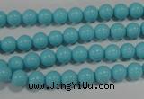 CTU1212 15.5 inches 8mm round synthetic turquoise beads
