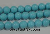 CTU1213 15.5 inches 10mm round synthetic turquoise beads
