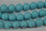 CTU1214 15.5 inches 12mm round synthetic turquoise beads