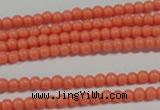 CTU1309 15.5 inches 2mm round synthetic turquoise beads
