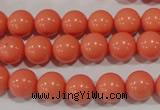 CTU1314 15.5 inches 10mm round synthetic turquoise beads