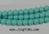 CTU1381 15.5 inches 5mm round synthetic turquoise beads